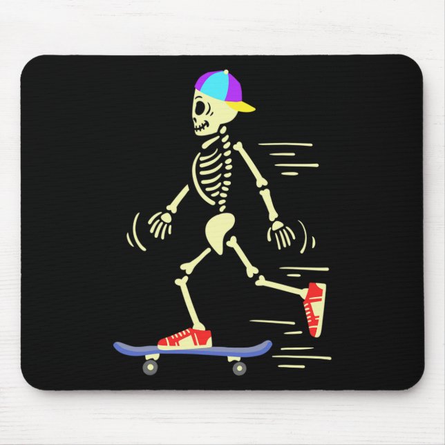 Skateboard Skelett Skateboarding  Mousepad (Vorne)
