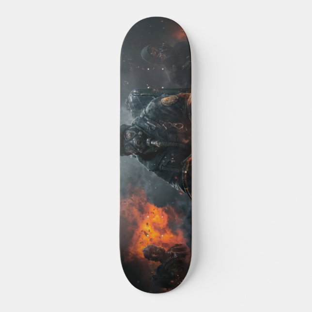 Skateboard - Steampunk-Apokalypse (Vorderseite)