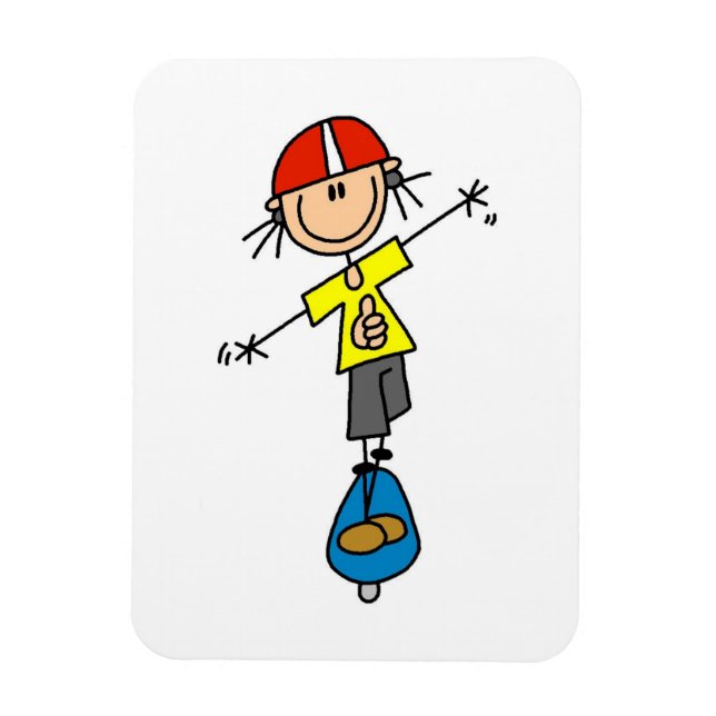 Skateboard-Stick-Figur Magnet (Vertikal)