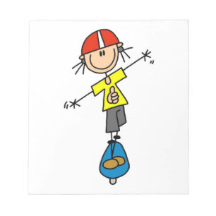 Skateboard-Stick-Figur Notizblock