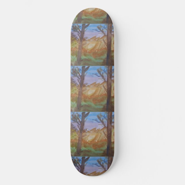 Skateboard Sunset Trees (Vorderseite)