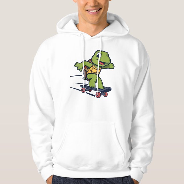 Skateboard Turtle Hoodie (Vorderseite)