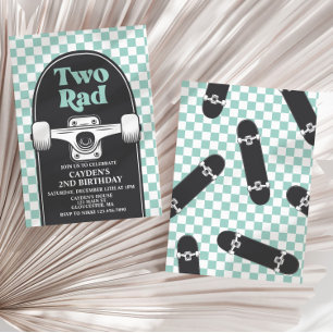 Skateboard Two Rad 2. Geburtstagseinladung Einladung