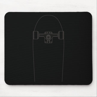 Skateboard Umriss - Skater Skateboard fahrend Vint Mousepad