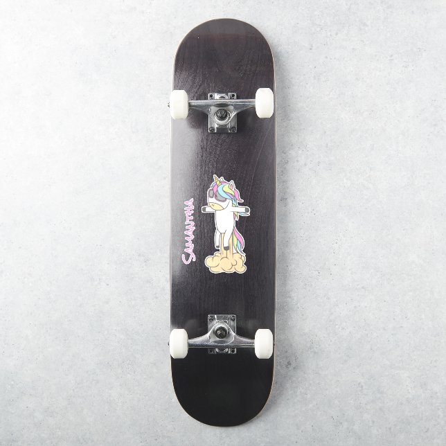 Skateboard Unicorn Power Aufkleber (Skateboard)