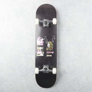 Skateboard Unicorns Custom Cut Vinyl Sticker