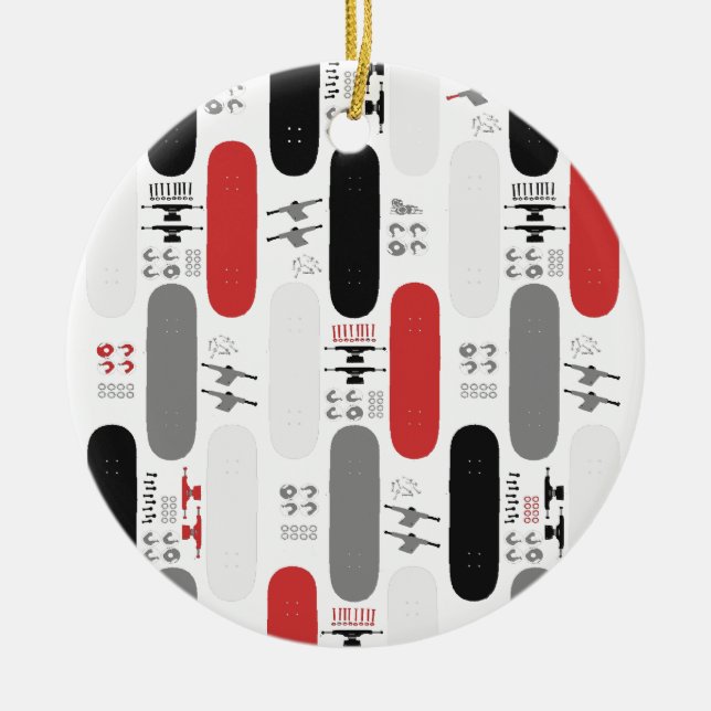 Skateboard-Verrücktheit (GRB) Keramikornament (Vorne)