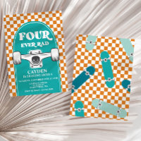 Skateboard Vier mal Krass 4. Geburtstag