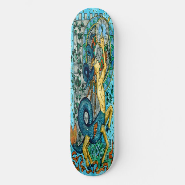 Skateboard Vintag Elegante Capricorn (Vorderseite)