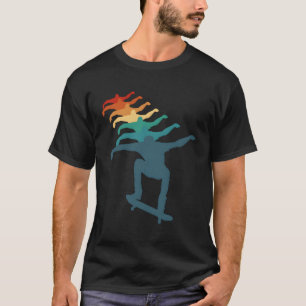 Skateboard Vintag Retro Skater und Skateboard T-Shirt