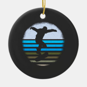 Skateboard Vintage Retro Keramik Ornament