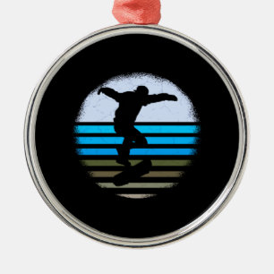 Skateboard Vintage Retro Ornament Aus Metall