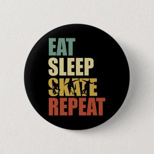 Skateboard Vintage Skater Skateboarding Essen Schl Button