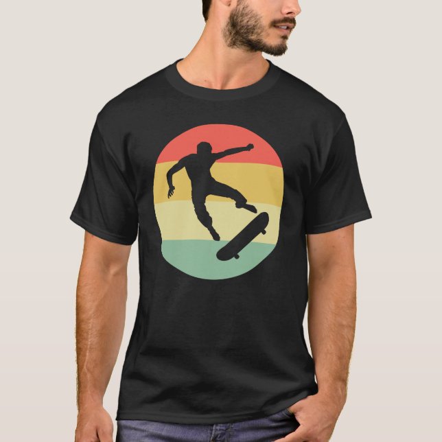 Skateboard Vintages Geschenk T - Shirt (Vorderseite)