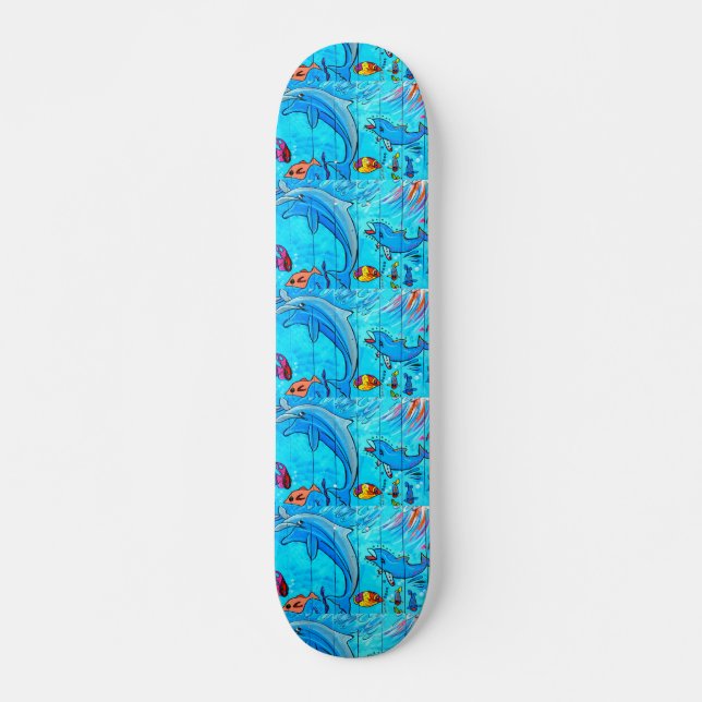 Skateboard von Delphinen (Vorne)