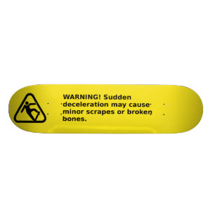 Skateboard-Warnschild mit Piktogramm Skateboard
