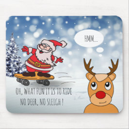 Skateboard Weihnachten RentierSchlitten Winter Mousepad