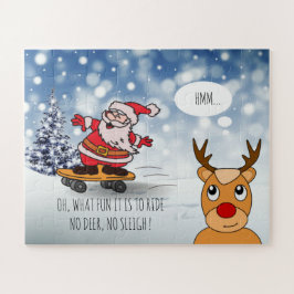 Skateboard Weihnachten RentierSchlitten Winter Puzzle