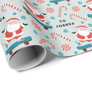 Skateboard Weihnachtsgeschenk Wrapping Paper Geschenkpapier
