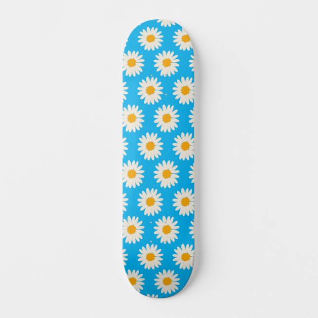 Skateboard "White Daisy Blume" (Vorderseite)