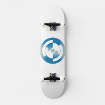 Skateboard with Abstract Circles Design