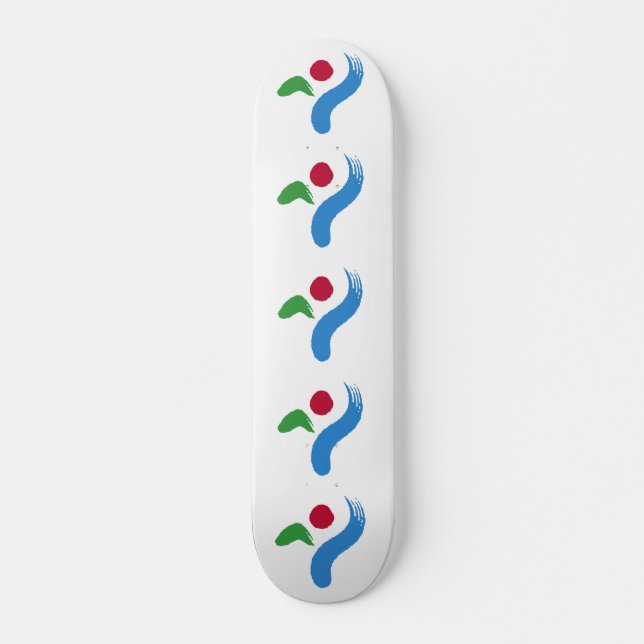 Skateboard with flag of Seoul, South Korea (Vorne)