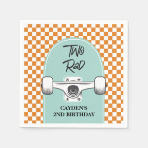 Skateboard Zwei Krasse 2. Geburtstag Serviette