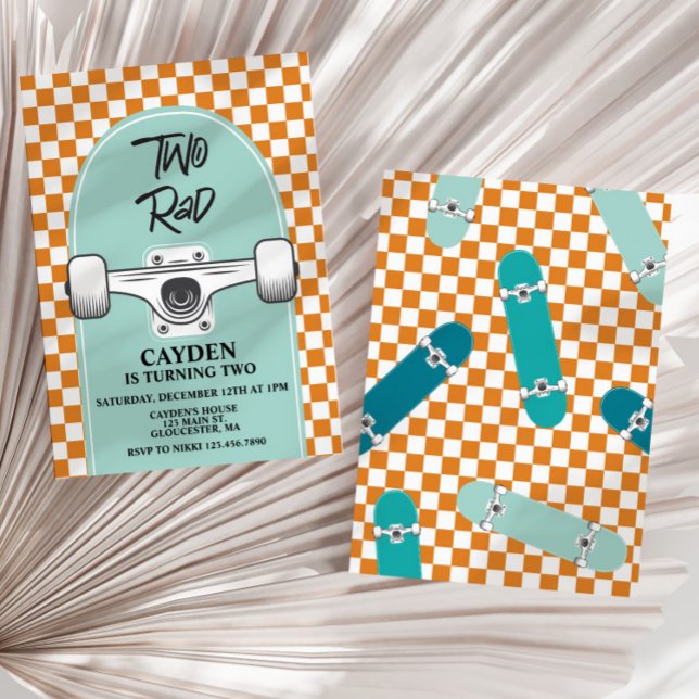 Skateboard - Zwei Krasse Einladung zum Geburtstag (Von Creator hochgeladen)