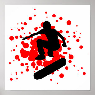 Skateboardblasen Poster