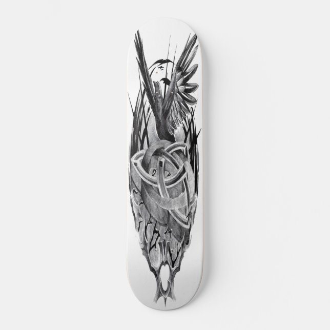 Skateboarddeck Triquetra crow (Vorderseite)