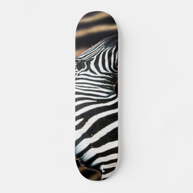 Skateboarddeck Zebra Stripes Wildlife Animal Art (Vorderseite)