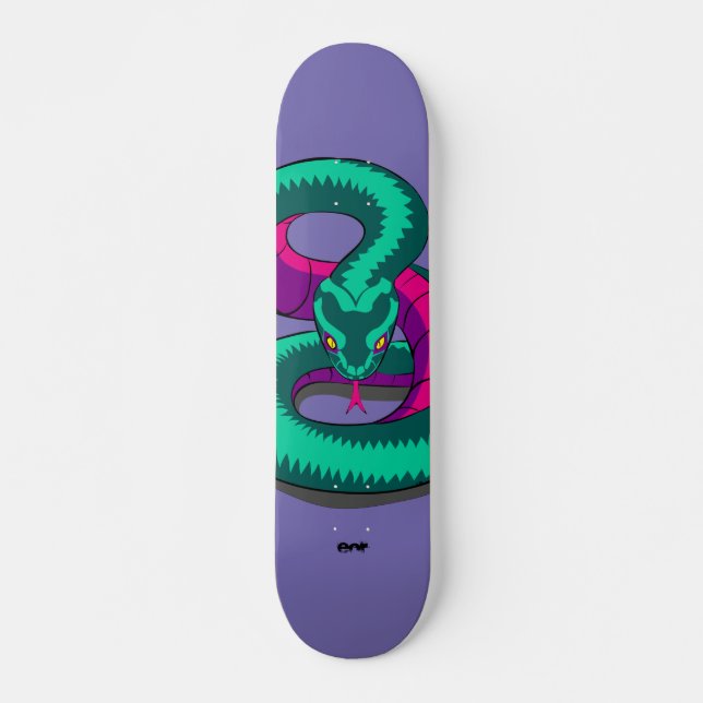 Skateboarddesign für Retro Style Schlange Skateboard (Vorne)