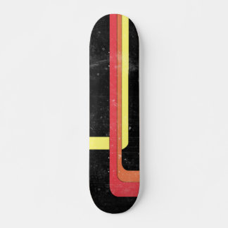 Skateboarddesign im Retro-Stil der 70er Jahre Skateboard