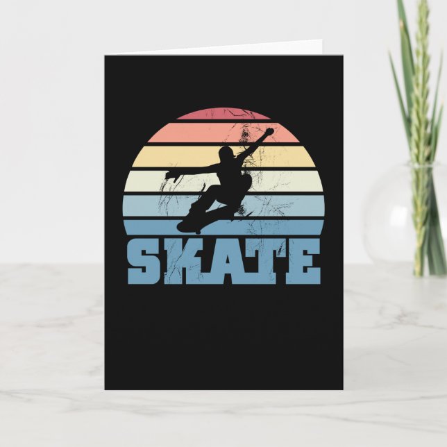 Skateboarden Fan Skate Skater Kinder Geschenk Karte (Vorderseite)