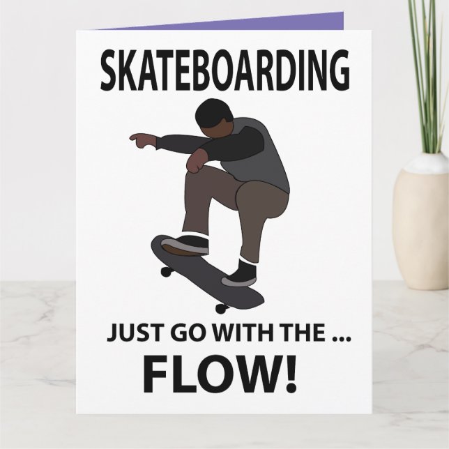 Skateboarden gehen einfach mit dem Flow-Skateboard Karte (Vorderseite)