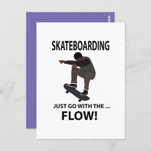 Skateboarden gehen einfach mit dem Flow-Skateboard Postkarte