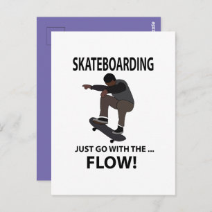 Skateboarden gehen einfach mit dem Flow-Skateboard Postkarte