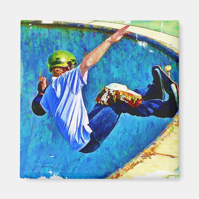 Skateboarden in der Schüssel Magnet (Vorne)