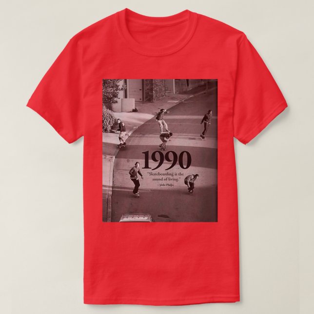 Skateboarden ist der Klang des Lebens 1990 Grafik T-Shirt (Design vorne)
