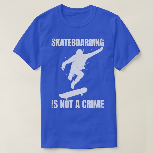 Skateboarden ist kein Vintager Kriminalroman T-Shirt (Design vorne)