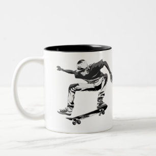 Skateboarden ist mein Leben - Skateboarder Zweifarbige Tasse