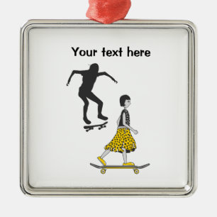 Skateboarden Ornament Aus Metall