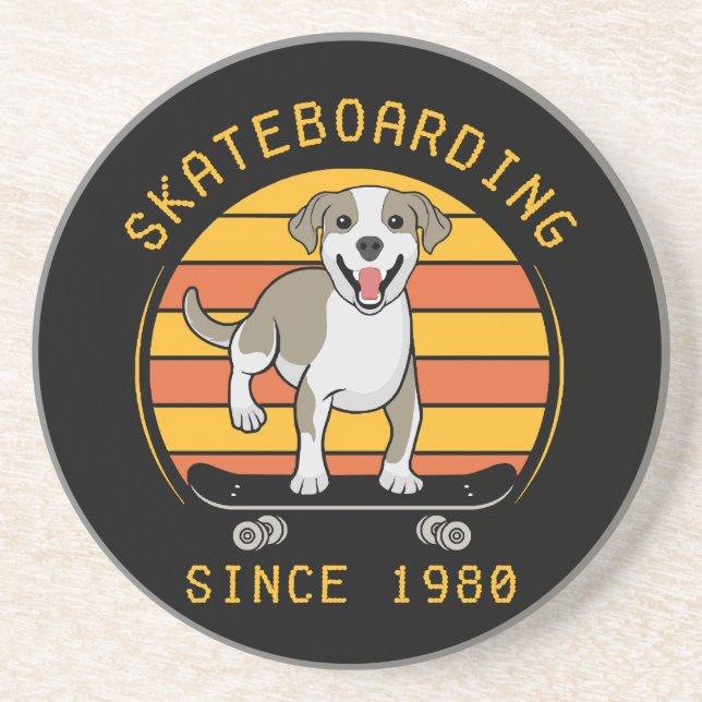 Skateboarden seit 1980 getränkeuntersetzer (Vorne)