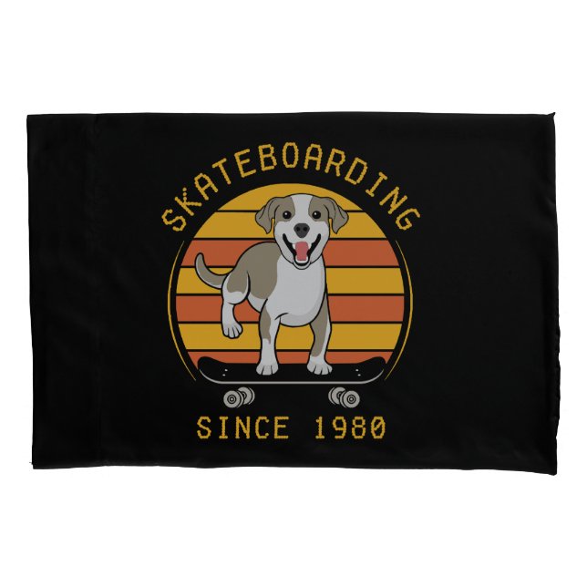 Skateboarden seit 1980 kissenbezug (Vorderseite)