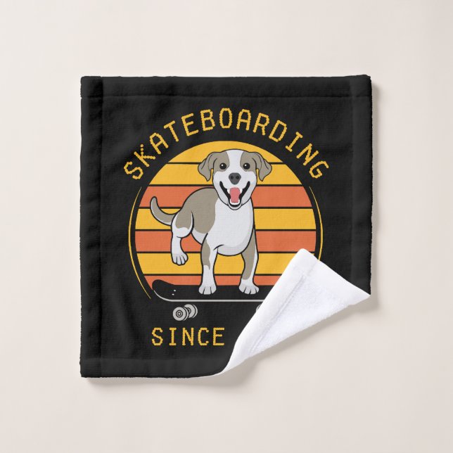Skateboarden seit 1980 waschlappen (Waschlappen)