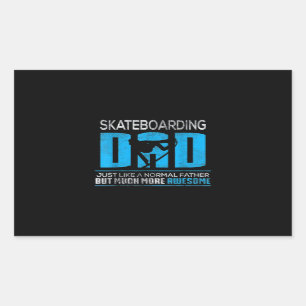 Skateboarden Vater wie normal viel mehr aweso Rechteckiger Aufkleber
