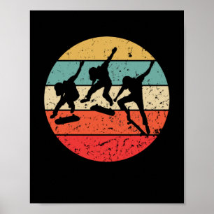 Skateboarden - Vintage Retro-Skateboarder Poster