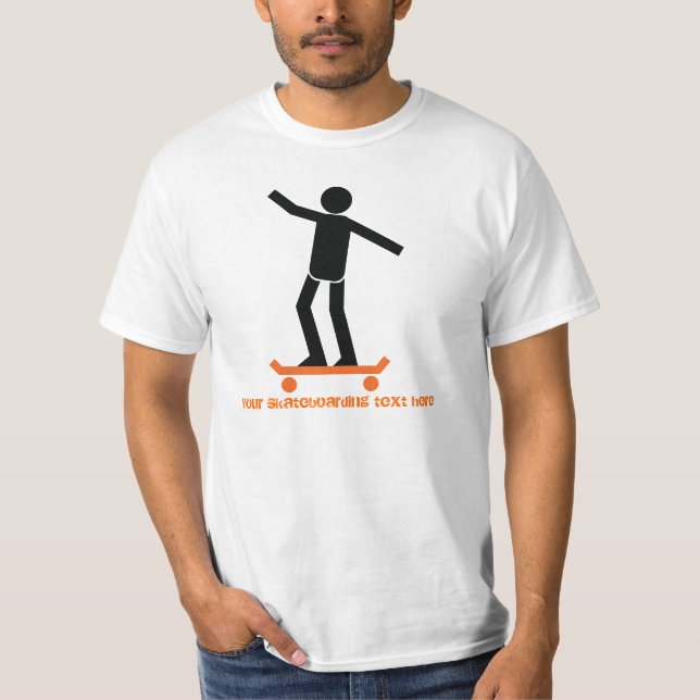 Skateboarder auf seinem Skateboard T-Shirt (Vorderseite)