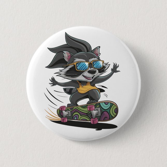Skateboarder Button (Vorderseite)