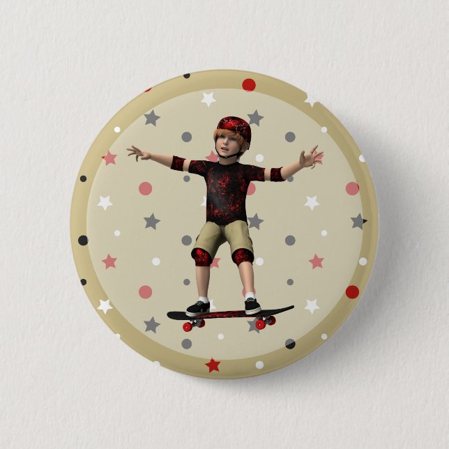 Skateboarder Button (Vorderseite)